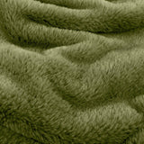 Kallu Reversible Faux Fur Throw - Olive