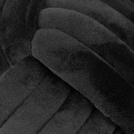 Knot Plain Velvet Door Stop - Black