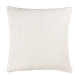 Lark Reversible Cotton Cushion in white, square 45 x 45cm muslin crinkle cotton with a subtle ribbed texture, shown against a plain white background.