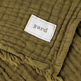 Lark Plain Cotton Throw - Khaki