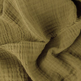 Lark Plain Cotton Throw - Khaki
