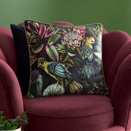 Leilani Velvet Chenille Cushion - Twilight
