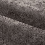 Close-up of Lustre Velvet eyelet curtain fabric in pewter grey, showing the crushed, iridescent polyester velvet texture in soft folds.