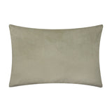 Metro Abstract Jacquard Velvet Cushion in plain sage green, rectangular with a soft velvet finish, shown on a plain white background.