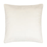 Malans Geometric Velvet Cushion in milk cream, square 45 x 45cm with piped edges and a subtle textured pattern, shown on a plain white background.
