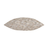 Malvern Jacquard Chenille Cushion in Griege, shown edge-on with textured woven fabric in mottled beige-grey tones, on a plain white background.