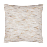 Malvern Jacquard Chenille Cushion in natural, a 45 x 45cm square cushion with a soft raised chenille pile in cream, sand and gold horizontal streaks, shown on a white background.