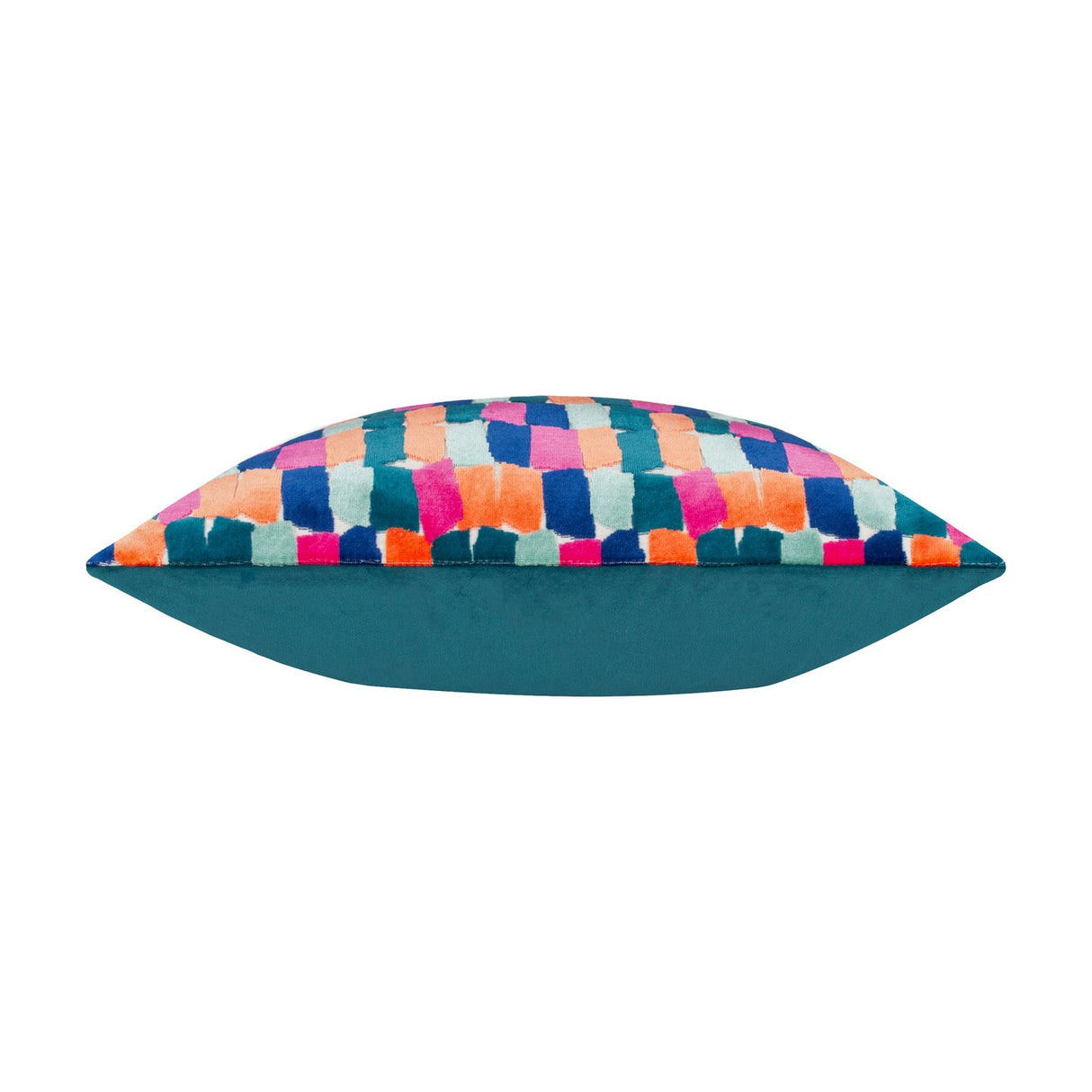 Metro Blocks Jacquard Velvet Cushion - Multi