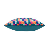 Metro Blocks Jacquard Velvet Cushion - Multi