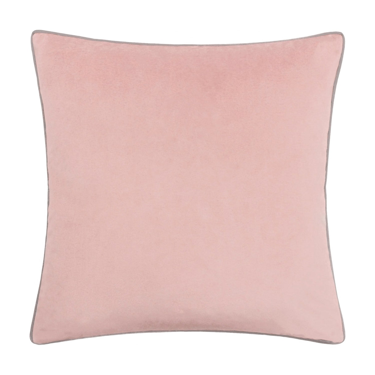 Meridian Plain Velvet Cushion - Blush/Grey