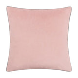 Meridian Plain Velvet Cushion - Blush/Grey