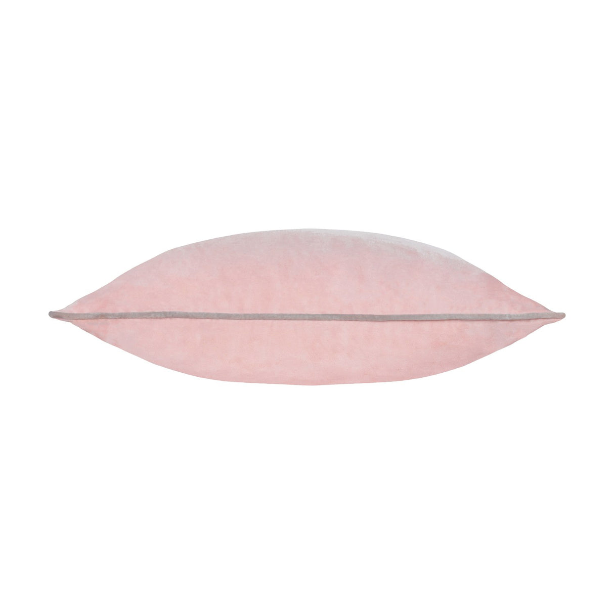 Meridian Plain Velvet Cushion - Blush/Grey