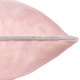 Meridian Plain Velvet Cushion - Blush/Grey