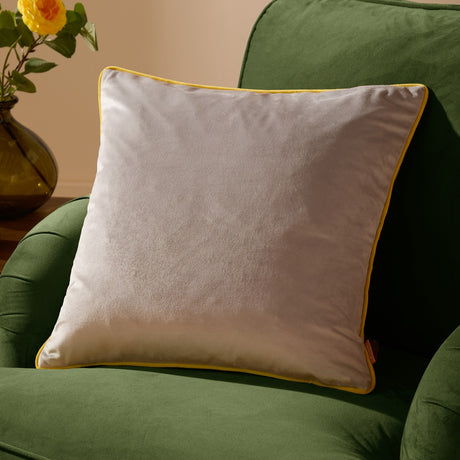 Meridian Plain Velvet Cushion - Dove/Cylon