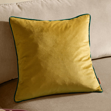 Meridian Plain Velvet Cushion - Moss/Emerald