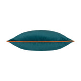 Meridian Plain Velvet Cushion 45 x 45cm - Teal/Tiger