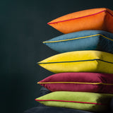 Meridian Plain Velvet Cushion - Cylon/Teal