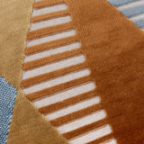 Metro Harlequin Jacquard Velvet Cushion - Ginger
