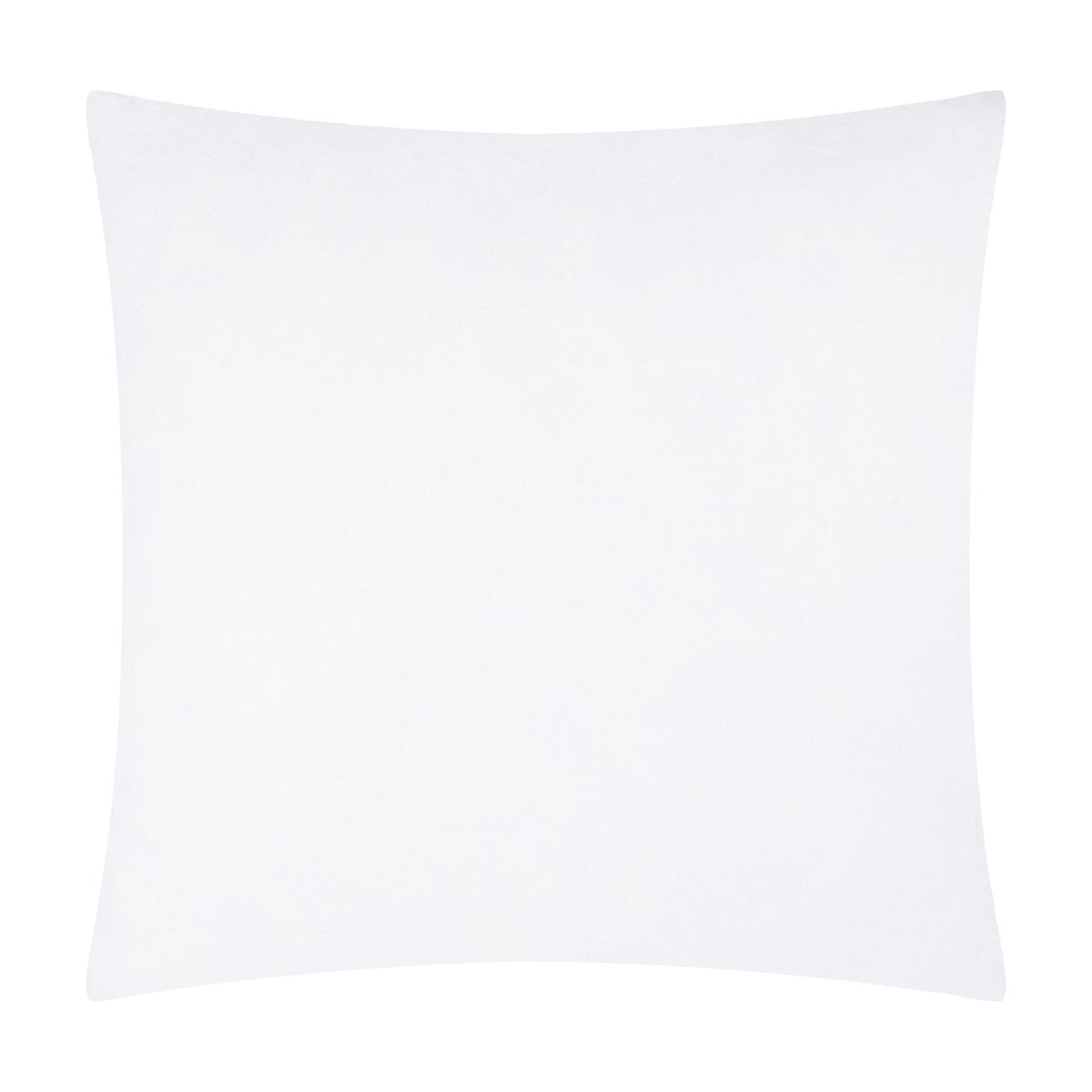 Plain white reverse side of the Nutcracker Trio Tufted Cotton Cushion, shown in solid white cotton fabric against a plain background.