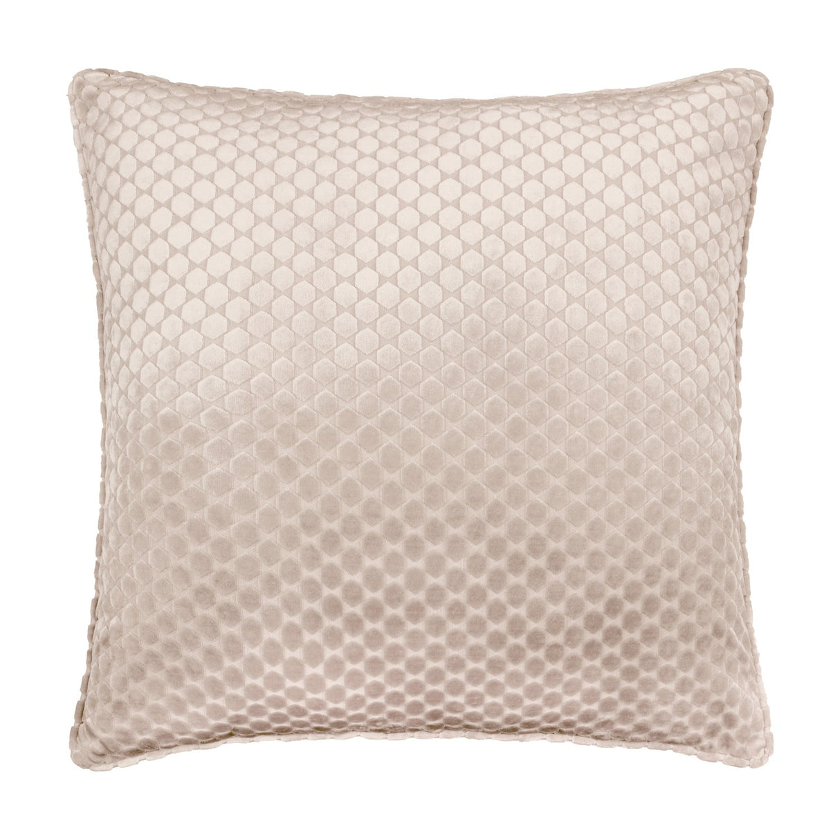 Neptune Geometric Velvet Cushion - Champagne