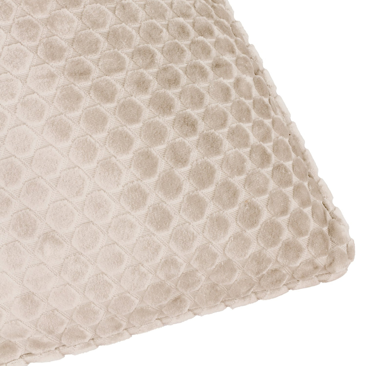 Neptune Geometric Velvet Cushion - Champagne