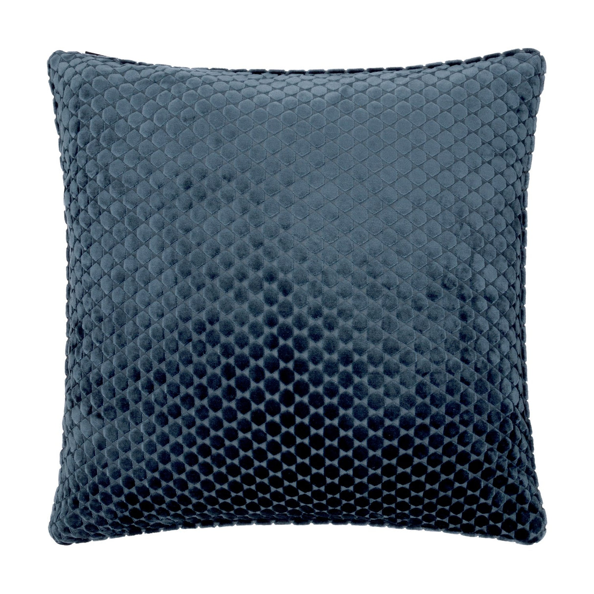 Neptune Geometric Velvet Cushion - Navy