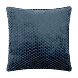 Neptune Geometric Velvet Cushion - Navy