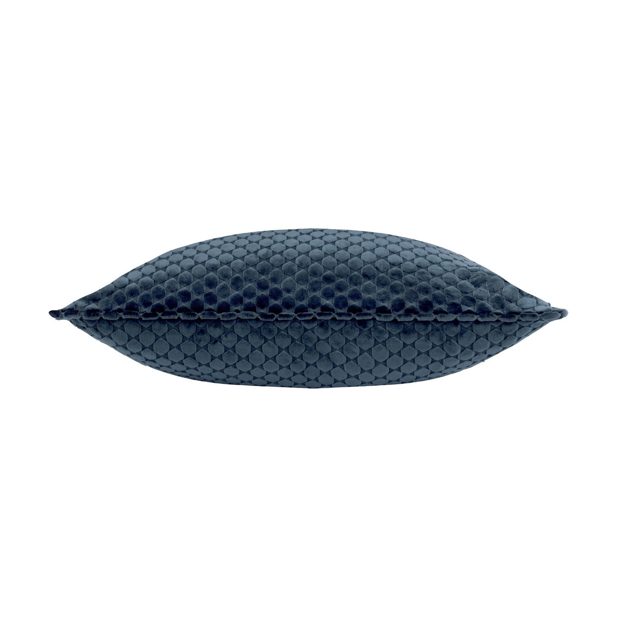 Neptune Geometric Velvet Cushion - Navy