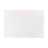 Noortje Bows Silk Throw in white shown flat with hemmed edges, plain sherpa fleece reverse visible, photographed on a plain white background.
