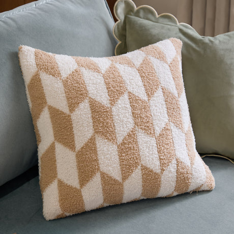 Olsen Geometric Polyester Cushion - Living In Neutral