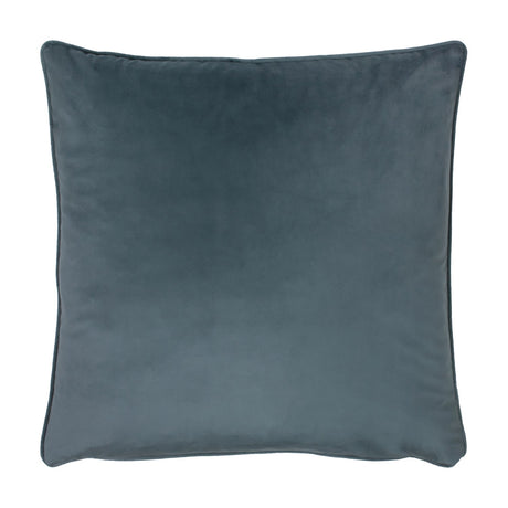 Opulence Plain Velvet Cushion in petrol blue, square with a piped edge, smooth matt velvet fabric shown on a plain white background.