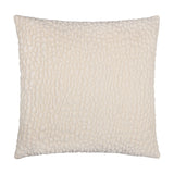 Square Pebble Linen Chenille Cushion in natural cream, featuring a raised pebble-textured pile face, shown against a plain white background.