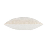 Pebble Linen Chenille Cushion in Natural, shown side-on with a textured pebble-relief chenille face and plain white linen back, set against a white background.