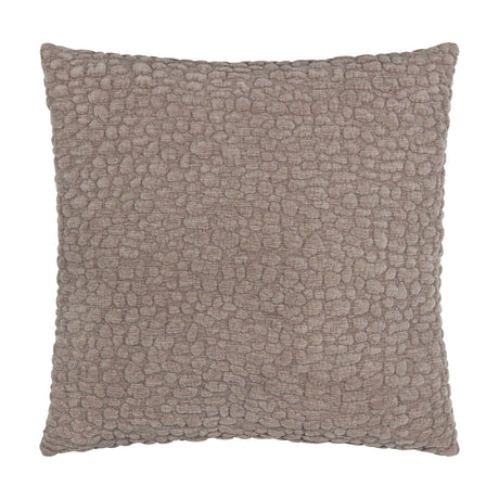 Pebble Linen Chenille Cushion in slate grey, a 45 x 45cm square scatter cushion with a raised pebble-textured chenille front, shown on a plain white background.