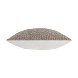 Side view of the Pebble Linen Chenille Cushion in slate, showing textured pebble-effect chenille front and plain white linen back, on a white background.