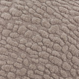 Close-up of the Pebble Linen Chenille Cushion in slate grey, showing a raised, pebble-textured chenille surface with dense, tactile pile.