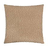 Pebble Linen Chenille Cushion in stone, a square 45 x 45cm design with a raised, pebble-textured chenille surface in neutral beige, shown on a plain white background.