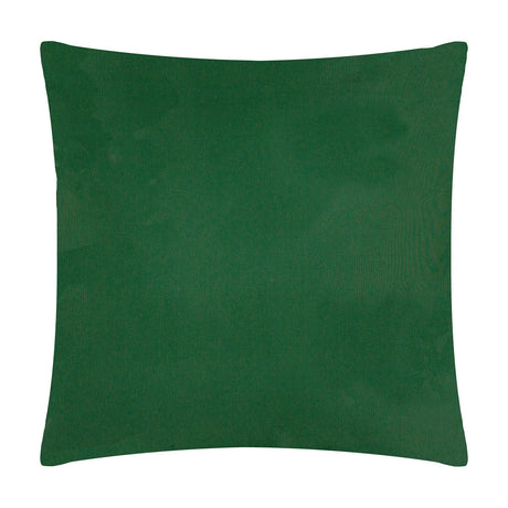 Square outdoor cushion in plain bottle green polyester fabric with a solid, pattern-free finish, shown against a plain white background.