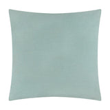 Plain reversible back of the Polar Bear Cotton Cushion in frosty blue cotton fabric, shown as a 45cm square on a plain white background.