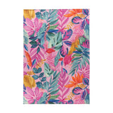 Psychedelic Jungle Printed Polyester Rug - Pink