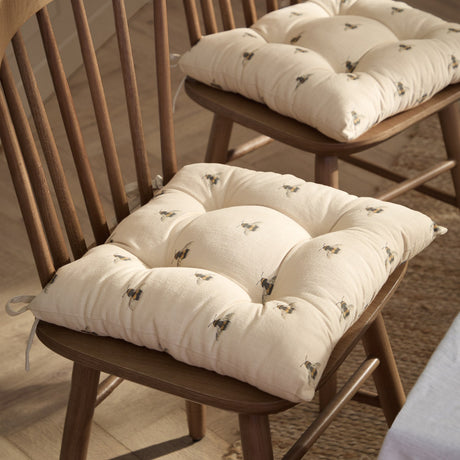 Rbumbbe Linen Cotton Seat Pad - Natural