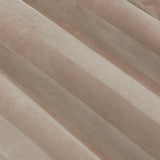 Close-up of Regency Stripe velvet eyelet curtain fabric in grey, showing soft folds and a subtle self-stripe pattern with a fully lined polyester finish.
