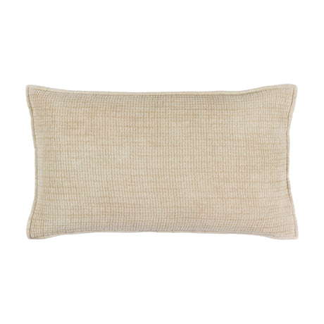 Ribble Reversible Cotton Cushion in natural, 40 x 60cm rectangular cushion with ribbed textured cotton finish, shown on a plain white background.