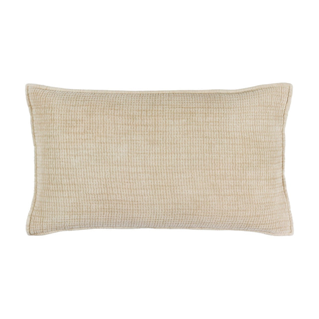 Ribble Reversible Cotton Cushion in natural, 40 x 60cm rectangular cushion with ribbed textured cotton finish, shown on a plain white background.