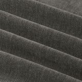 Close-up of Soft Chenille Plain Lined Eyelet Curtains in charcoal, showing the soft matt pile texture and fabric folds in a dense woven finish.