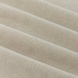 Close-up of Soft Chenille Plain Lined Eyelet Curtains in natural oatmeal beige, showing the folded fabric's dense woven pile and matt finish.