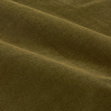 Close-up of soft chenille fabric in olive green, showing the plush matt-textured pile of the Pencil Pleat Curtains.