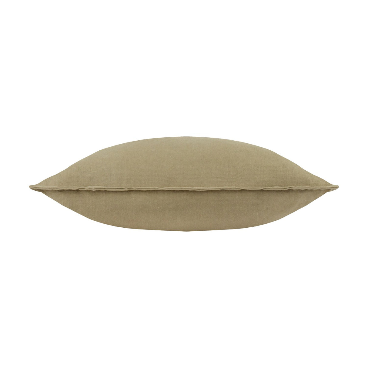 Slub Cotton Woven Plain Cushion - Moss