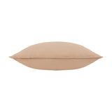 Slub Cotton Woven Plain Cushion in Natural beige, rectangular with an oxford border edge, shown flat on a plain white background.