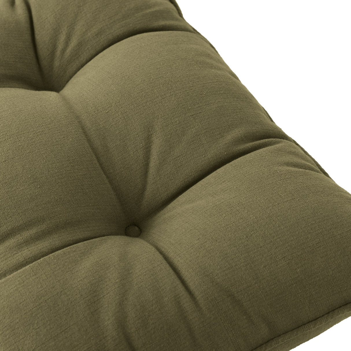 Slub Cotton Plain Polyester Seat Pad - Lichen